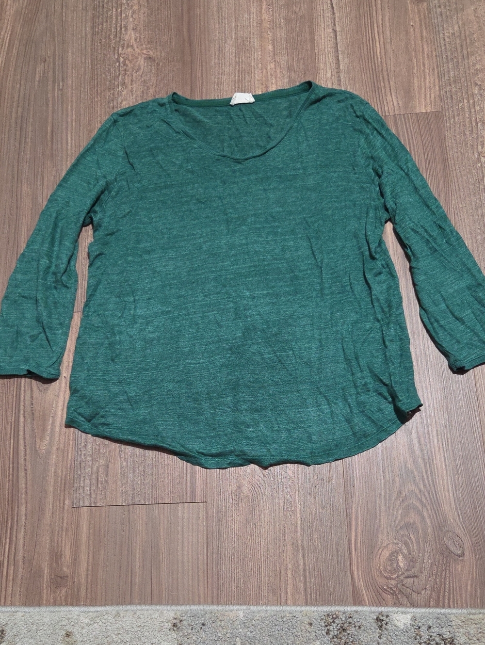 Poetry Forest Green Long-Sleeve Crew Tee